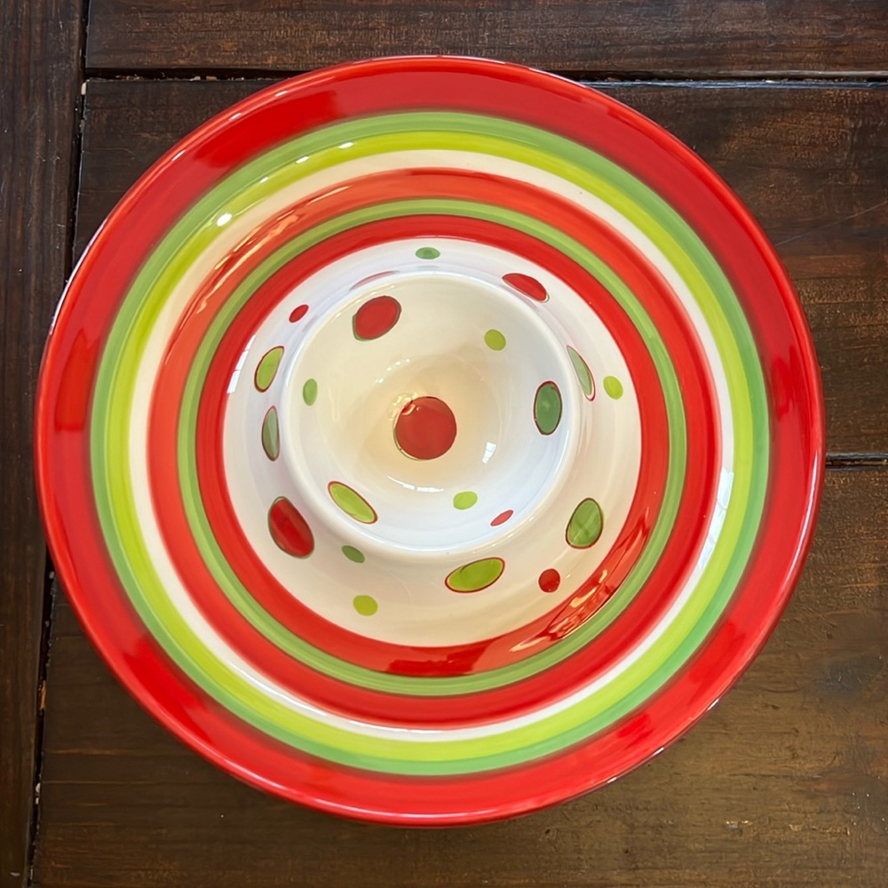 Kirklands ceramic chip and dip platter
